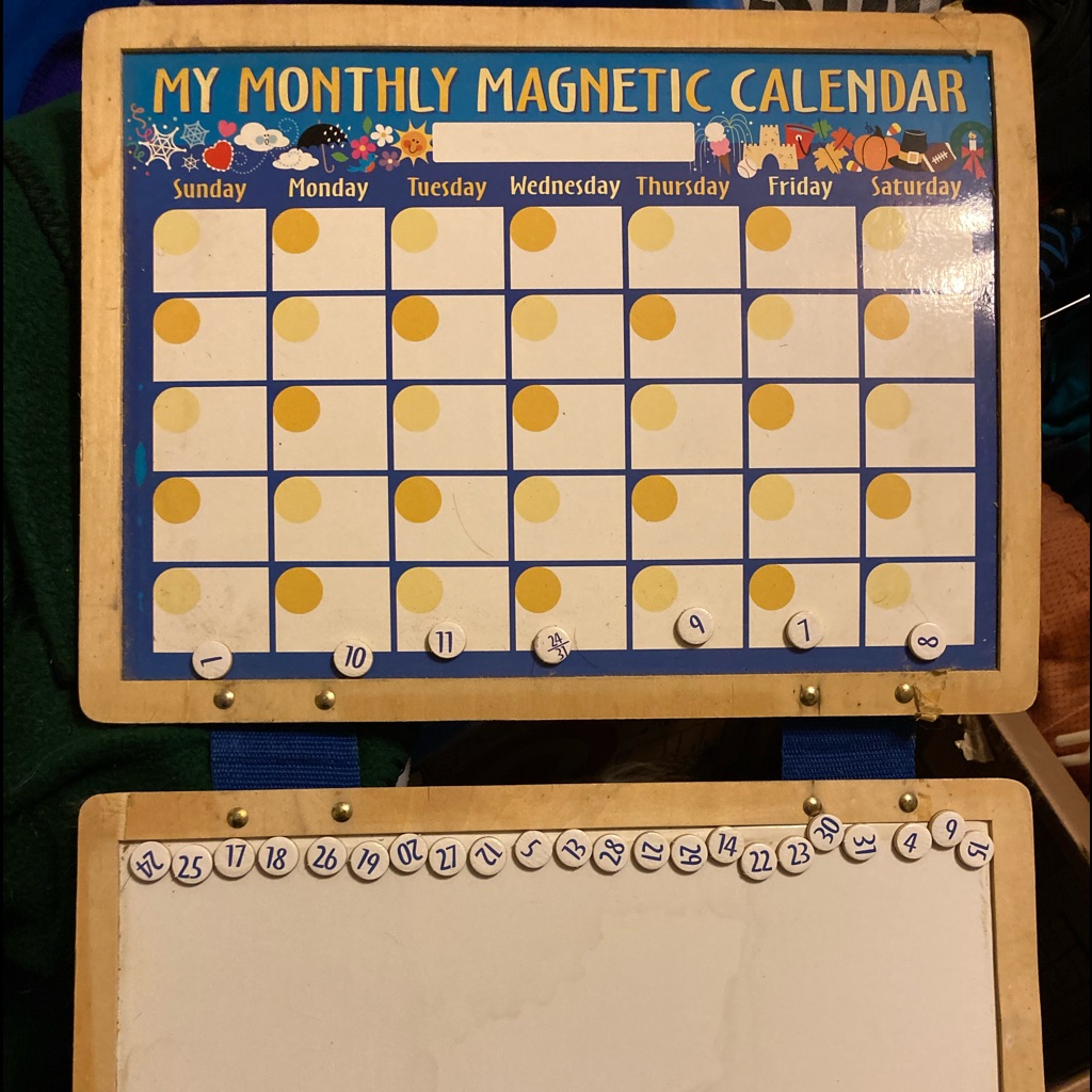 Vintage Kids Event Calendar